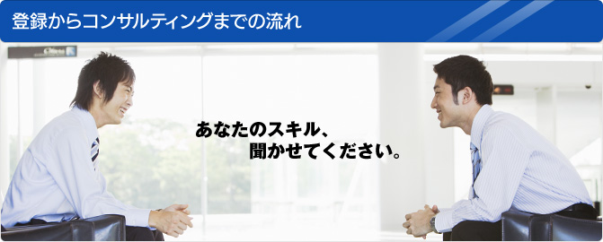 登録からコンサルティングまでの流れ